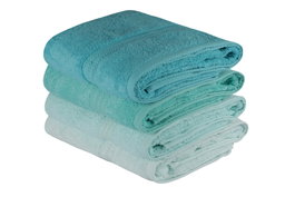 Aucune Juego de 4 toallas de baño - 70 x 140 cm - Verde menta